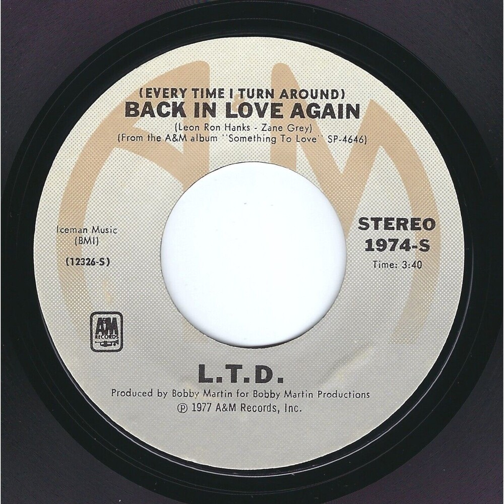 L.T.D. 45 RPM - Back In Love Again / Material Things - A&M EX Funk